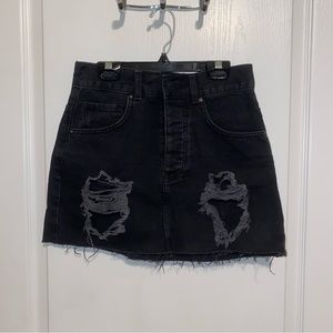 Forever 21 Black Denim Skirt!